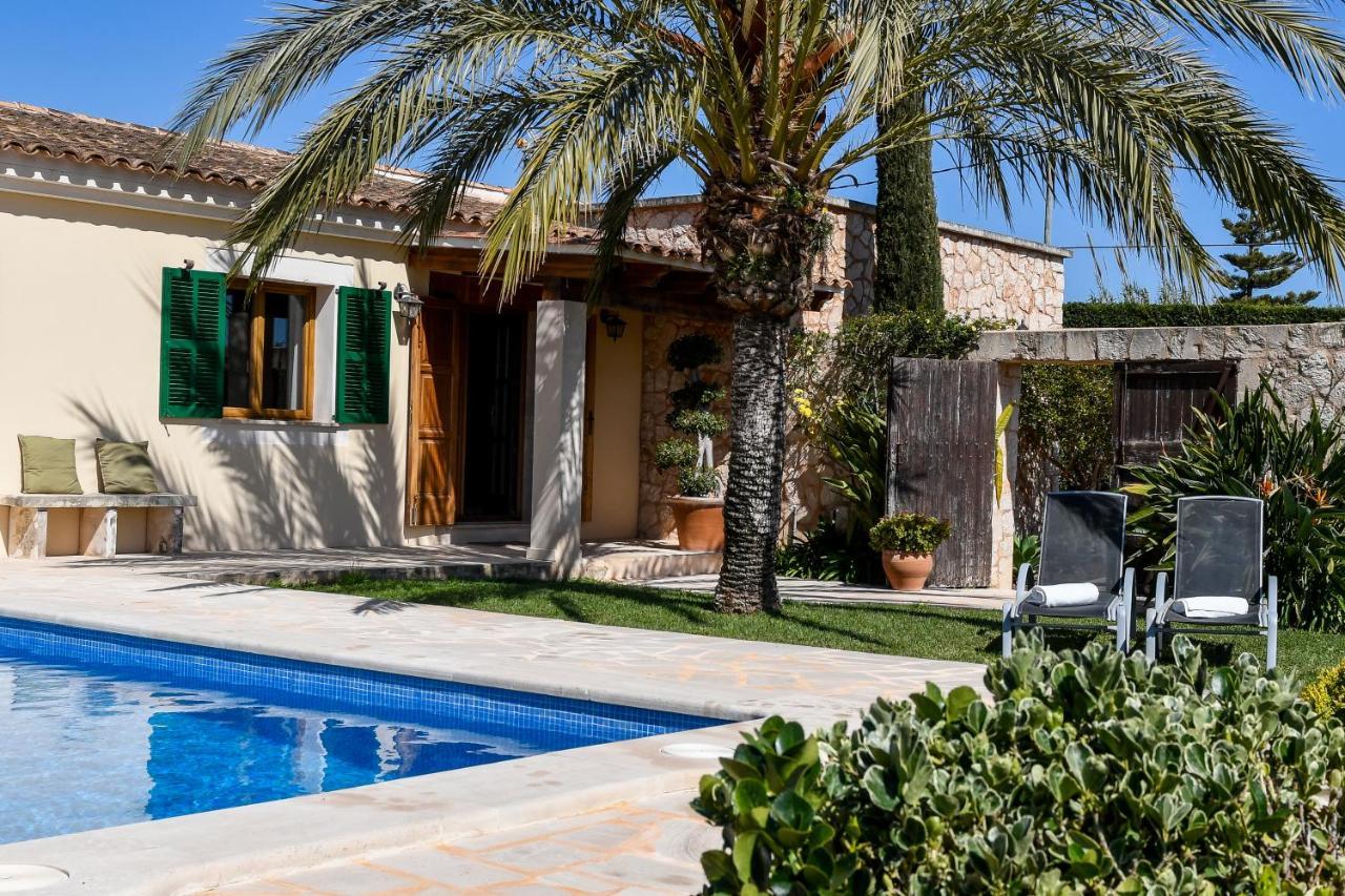 Moderne Finca Can Vicento - Heizung - Pizzaofen Porto Cristo Bagian luar foto