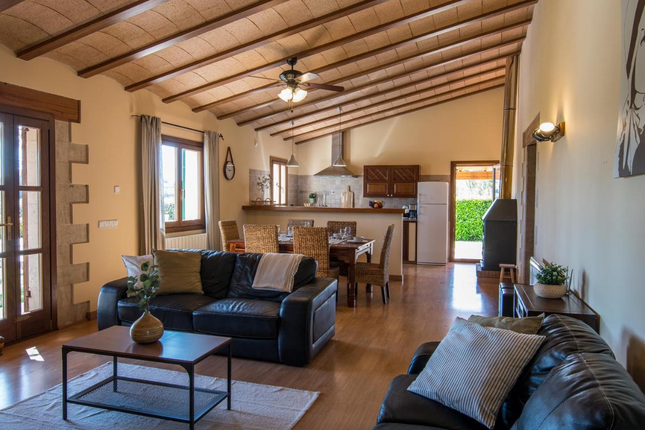 Moderne Finca Can Vicento - Heizung - Pizzaofen Porto Cristo Bagian luar foto