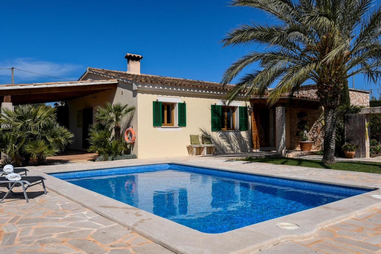 Moderne Finca Can Vicento - Heizung - Pizzaofen Porto Cristo Bagian luar foto