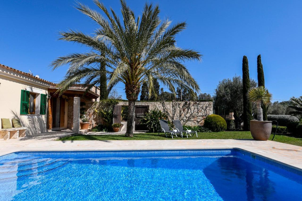 Moderne Finca Can Vicento - Heizung - Pizzaofen Porto Cristo Bagian luar foto